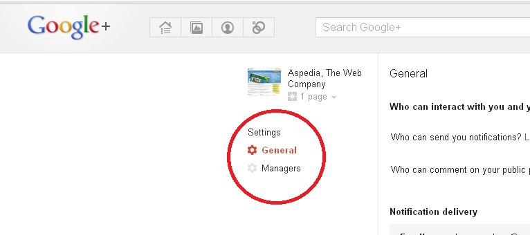 Google+ Settings